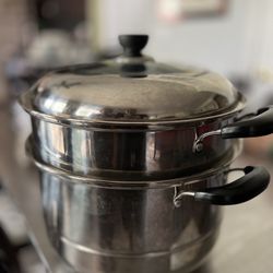 Large 2 Tier Stainless Steel Steamer Pot