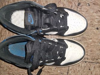 Nike Dunk Low Black White Blue Sneakers