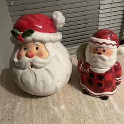 Santa Clause Cookie Jars In Excellent Condition $9 For Each One 