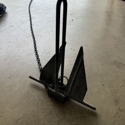 6lb Fluke Boat Anchor With 15 Feet Of Chain