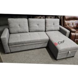 Sectional Sofa With Storage Chaise And Pull Out Bed  // Limited Time Offer 