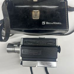 VINTAGE BELL & HOWELL 1201 SUPER 8 ZOOM AUTOLOAD MOVIE CAMERA WITH CASE UNTESTED