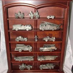 Franklin Mint 11 Pc Collectible Pewter Vehicles Fire Engines Trucks Of The World

