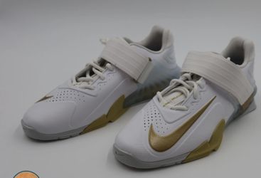 Nike Savaleos Weightlifting White Metallic Gold - Size 9 / Size 11.5 / Size 12