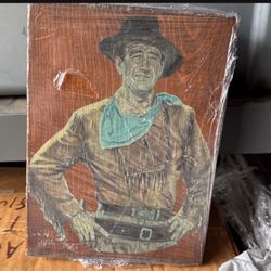 Cowboy John Wayne Art, Shrink Wrap Comes Off