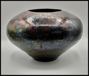 Raku Vase by artist Charlie Brown