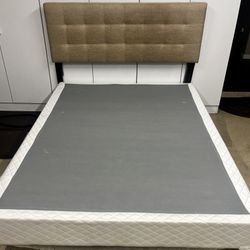 Queen Headboard, Foundation (Box Spring), and frame *NO MATTRESS*