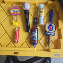 Tap handles.