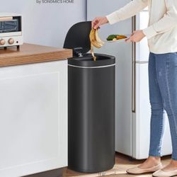 3 Colors:   Motion Sensor Trash Can, 13 Gallon Automatic Kitchen Garbage Can, Multi-Colored Indicator Lights, Ozone Odor Control, Stay-Open 