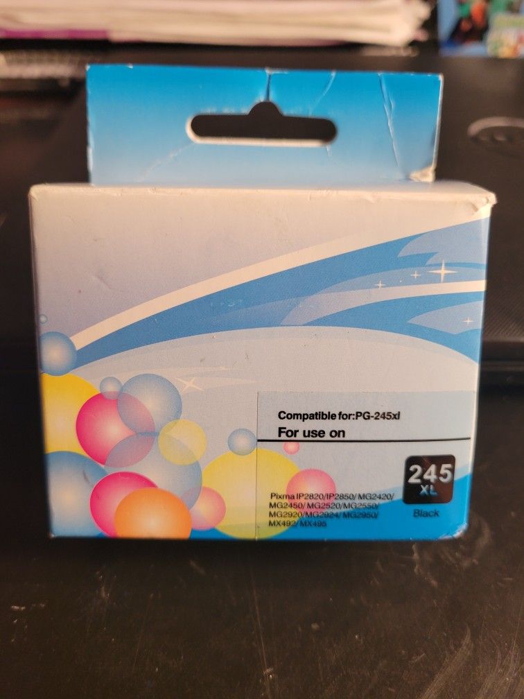 (2) Ink Cartridge, Black 245 XL. Ship Available WPayPal 