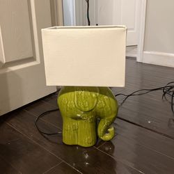 Green elephant lamp