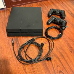 Sony PlayStation 4 (500 GB) with 2 controllers Home Console - Black