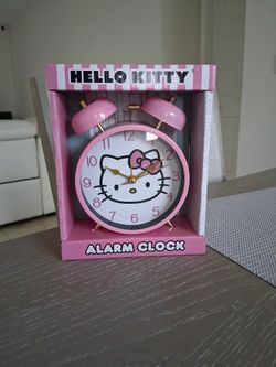 Hello Kitty Pink Analog Alarm Clock