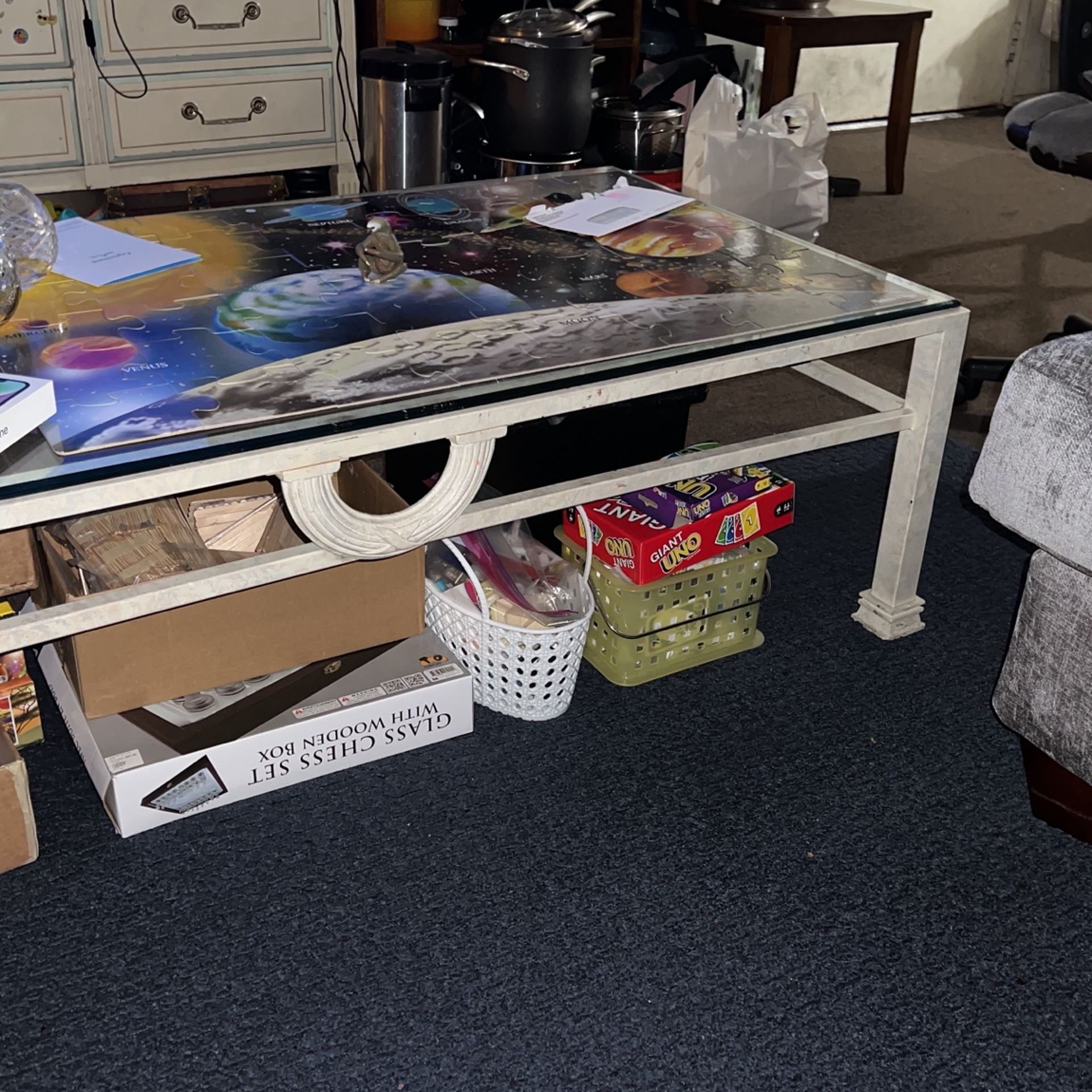 Marble And Glass Table 