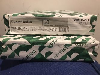 Wausau Paper Index Paper, Heavyweight, 8-1/2"x11", 250Sht/PK 3 Reams