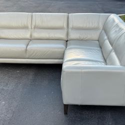 Couch/Sofa Sectional - Real Leather - Gray - Delivery Available 🚛