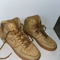 Nike Air Force 1 One High Wheat Suede Youth 7y/Women’s 8.5 CK0262-700 NoBox