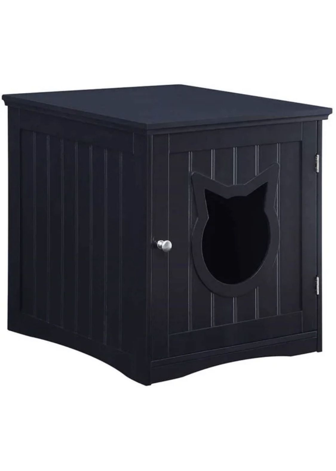 Black Wood Litterbox Enclosure Furniture