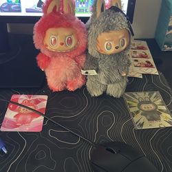 Secret labubu and pink labubu