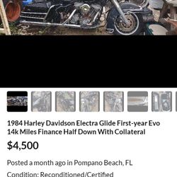 1984 Harley Davidson FLH Only 14,000 Miles On It Somebody Loved It PompanoPatstheoriginal.com