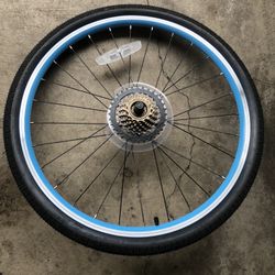 24” Bike Wheel Tire and Freewheel