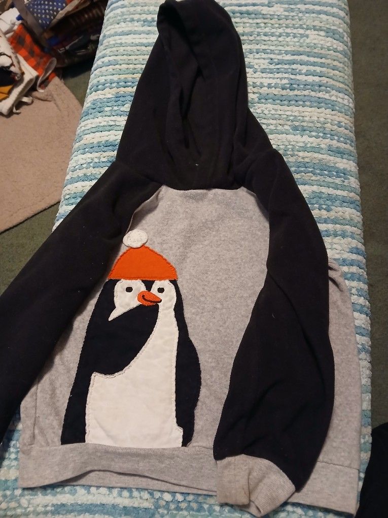 Warm Penguin Hoodie Long Sleeve 4T Carters Brand