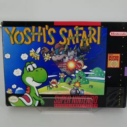 Super Nintendo SNES Yoshi’s Safari Complete CIB Tested Working Video Games Mint