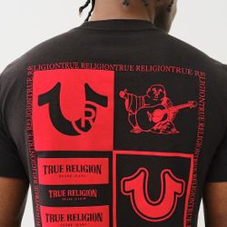 True Religion checkered logo tee Brand New But Missing Tag Size M  Original Price Is $60