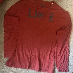 Vintage 90s Guess Jeans Red Long Sleeve Shirt Men's Size 2XL