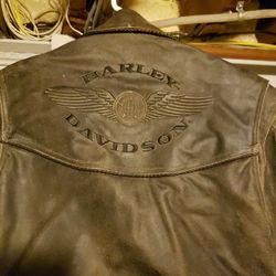 Harley Davidson Brown Leather Jacket  OE