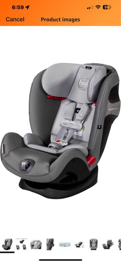 Cybex Gold Eternis S All in 1 Convertible Toddler Baby Infant Rear or Forward Facing Car Seat with SensorSafe, Manhattan Gray