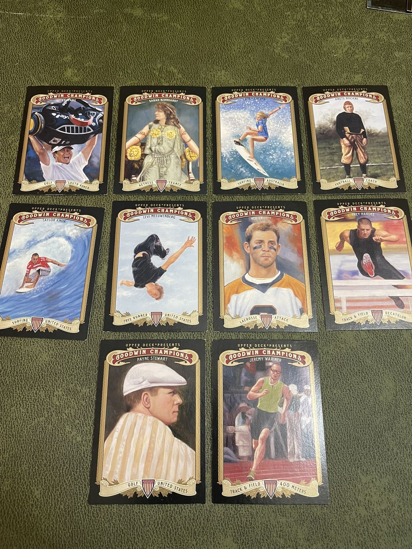 lot of upperdeck presents goodwin champions cards
