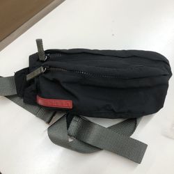 Prada Vintage Black Nylon Bum Bag