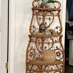 Beautiful Antique Wicker Shelf