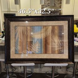 46.5" x 32.5" Caribbean style hanging wall art framed painting decor