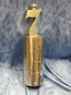 VERY TALL & RARE Seagram's 7 sports trophy