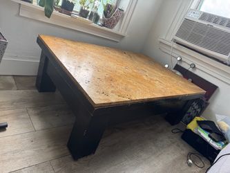 Wooden coffee table with granite top