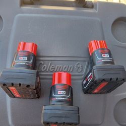 MILWAUKEE 12V LITHIUM BATTERYS XC 4.0