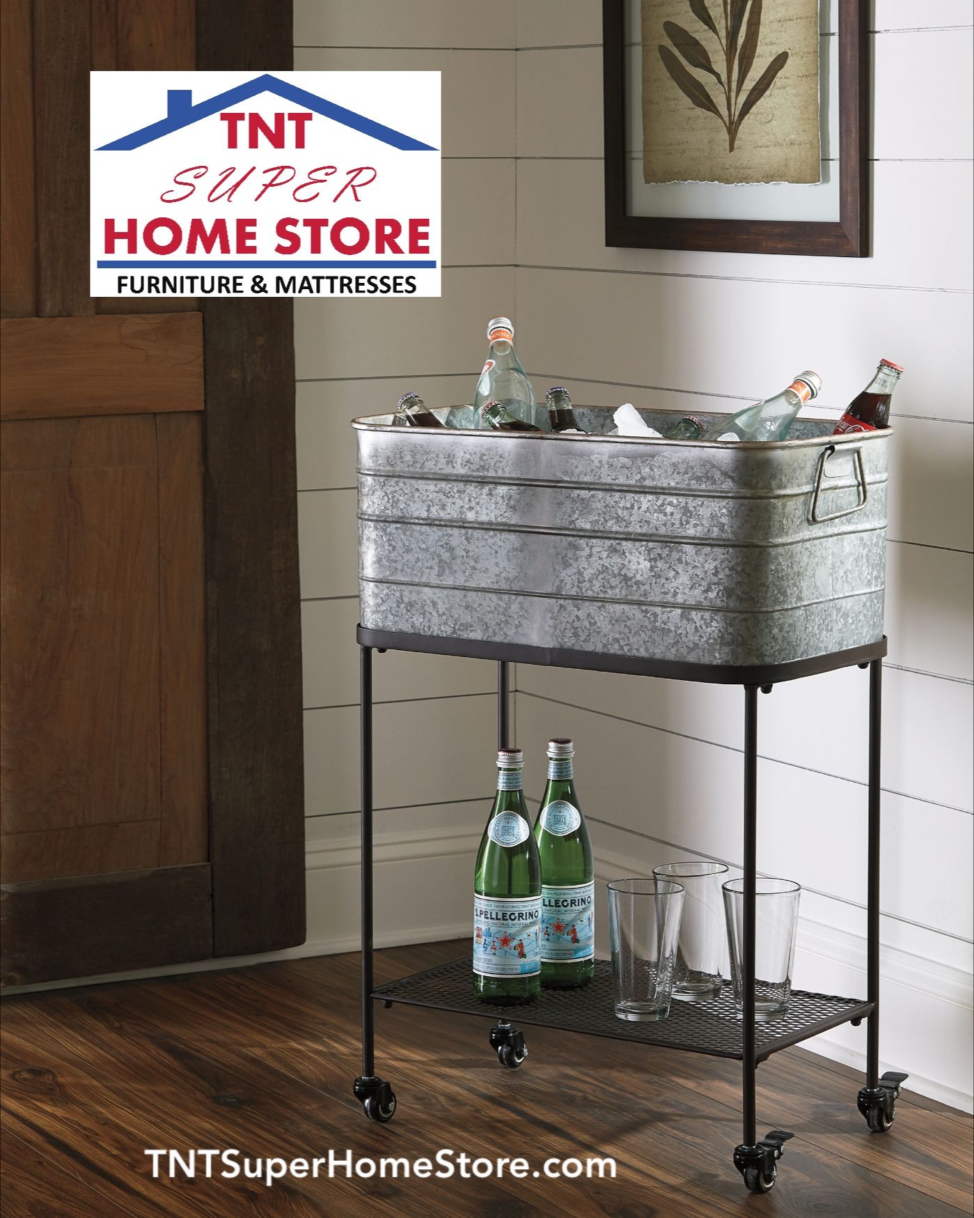 New Beverage 🧊🧉 Cart w/ Locking Wheels!