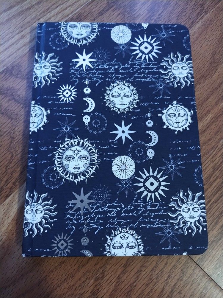 New 6.5" x 8" Lined Journal Sun & Moon Hardcover