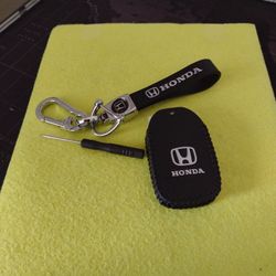 Leather Key Case Cover For Honda Accord Civic $20