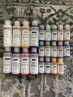 Golden Fluid Acrylics Paint Bundle - Sculpt (22 Colors of 4floz & 1floz Bottles)