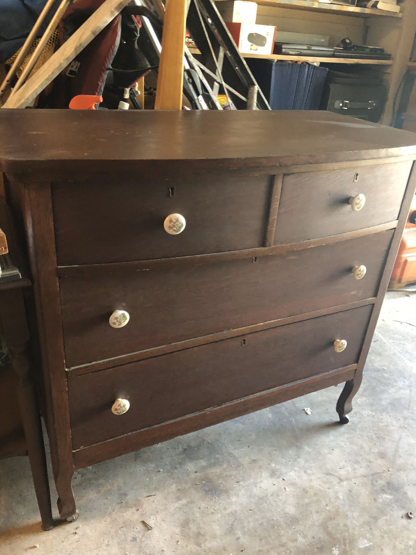 Antique dresser and end table