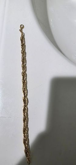 14K Yellow Gold Multi Link Twist Bracelet