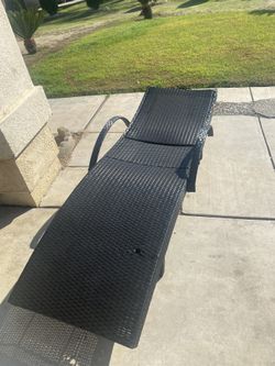 Patio Outdoor Lounge Chair with Reclining Function - Comfortable Patio Furniture for Backyard, Poolside, and Garden Use - Durable Weather-Resistant De