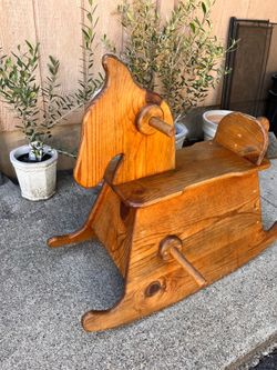 Antique Wooden Rocking Horse