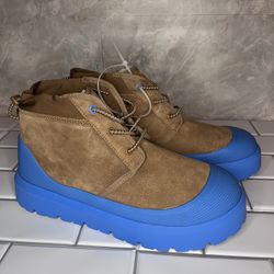 UGG Neumel Weather Hybrid Mens 11 Chestnut Big Sky Blue Waterproof Boots 1143991