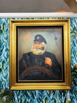 Kim Benson Ship Captain Oil Painting 