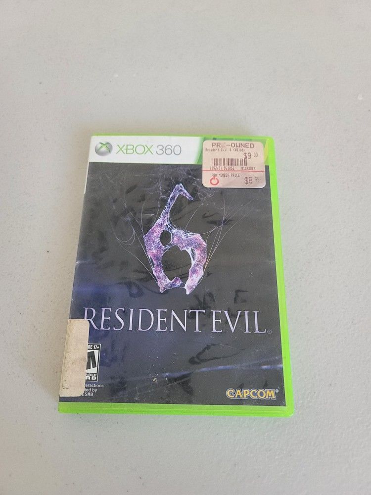 Resident Evil 6 RE6 Xbox 360 Video Game