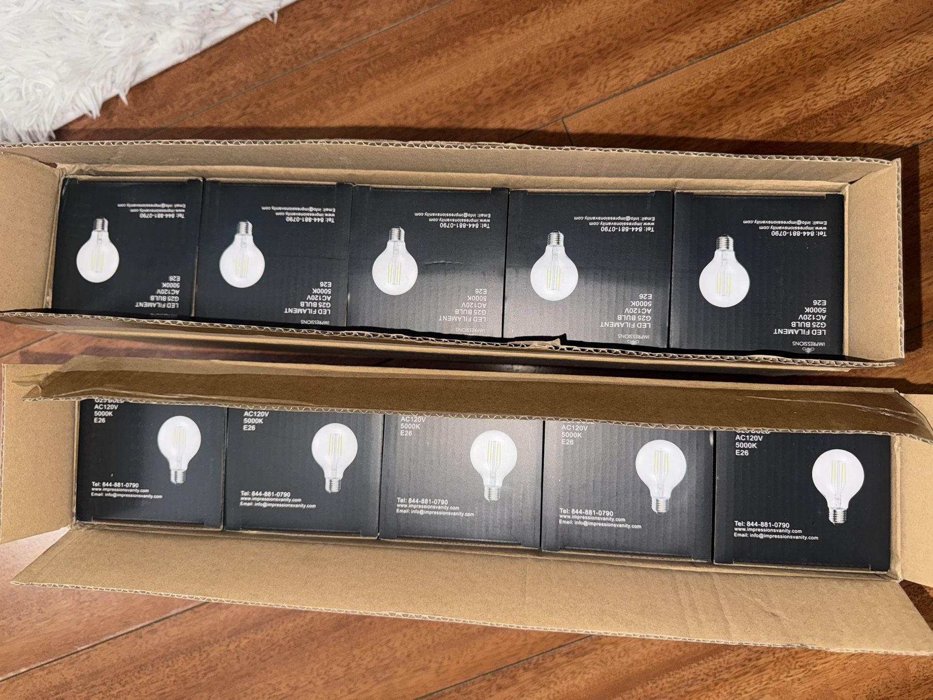 Vanity Light Bulbs G25 LED Filament